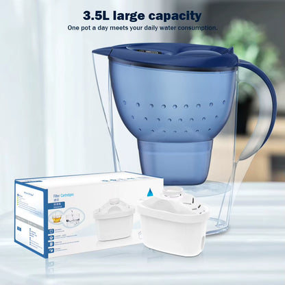 3.5L Water Filter + Water Filter Jug Cartridges Household Kitchen Activated Carbon Filter Water Purifier Filter Cartridges