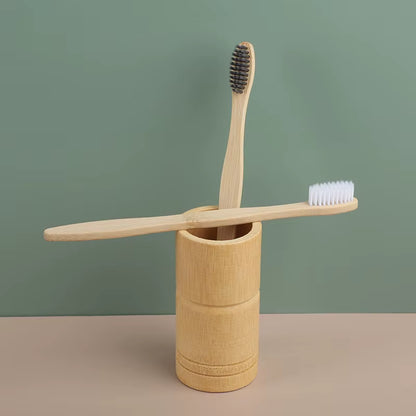 10 Pcs Bpa-Free Soft Bamboo Toothbrushes Biodegradable Natural Bamboo Charcoal Toothbrushes Environmentally Friendly Compostabl