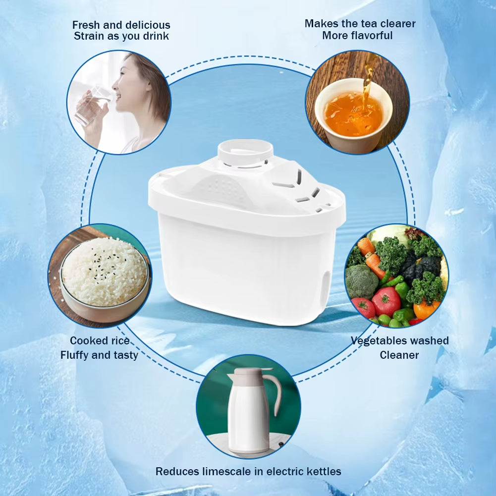 3.5L Water Filter + Water Filter Jug Cartridges Household Kitchen Activated Carbon Filter Water Purifier Filter Cartridges