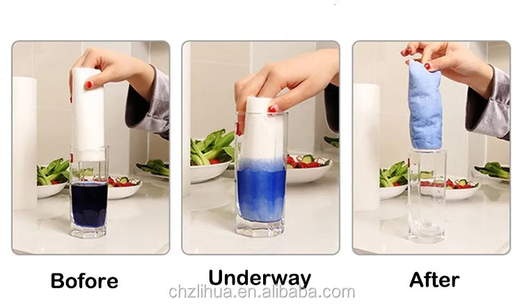 2026 New Design Quick-Dry Bamboo Fiber Paper Towel Biodegradable Reusable Kitchen Wipes for Dishes